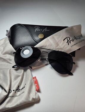 Pro Acme Black Aviator Sunglasses